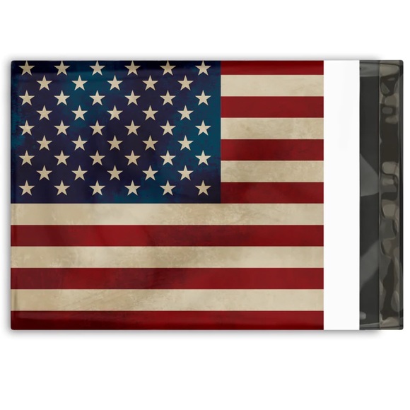25 10X13 Poly Mailers USA Rustic Flag, Shipping Envelopes PRICE IS FIRM - Picture 4 of 5